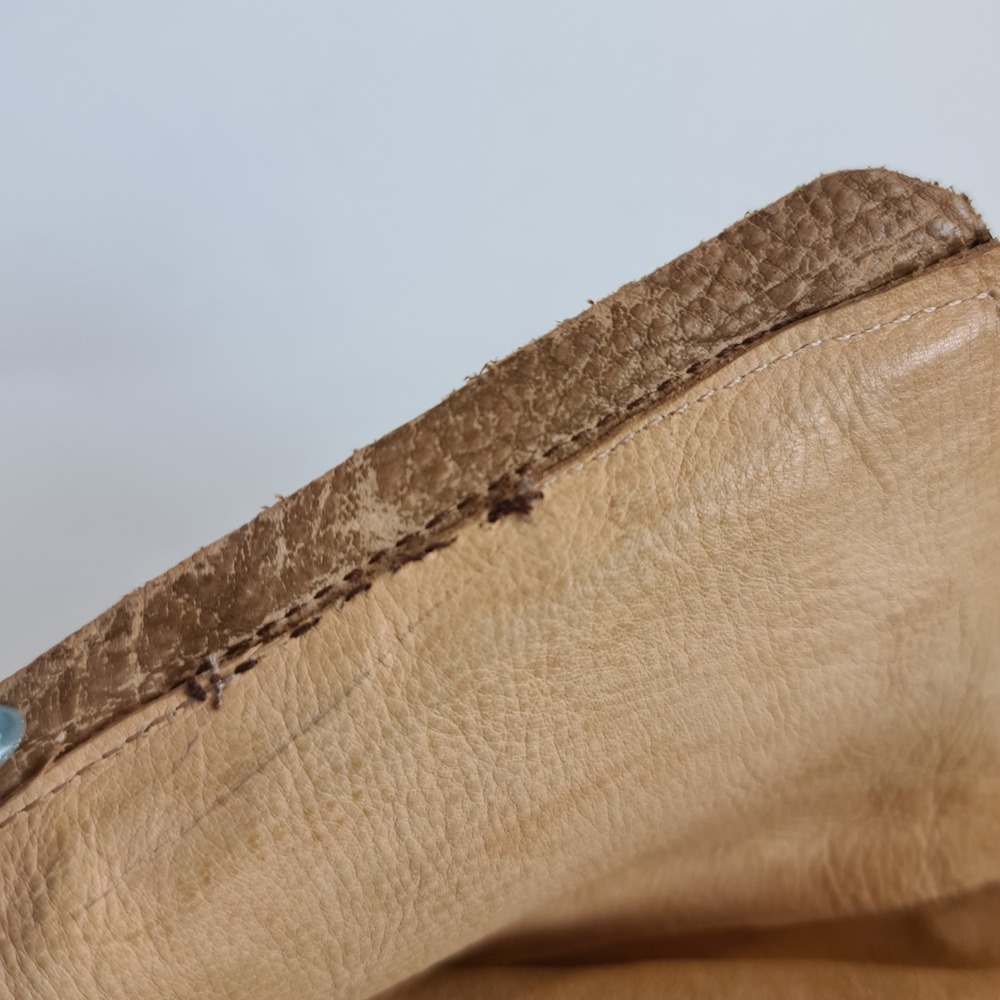 Bed Stu Cobbler Tan Leather Knee High Tall Moto Riding Boots 10 Distressed Zip - Picture 6 of 16
